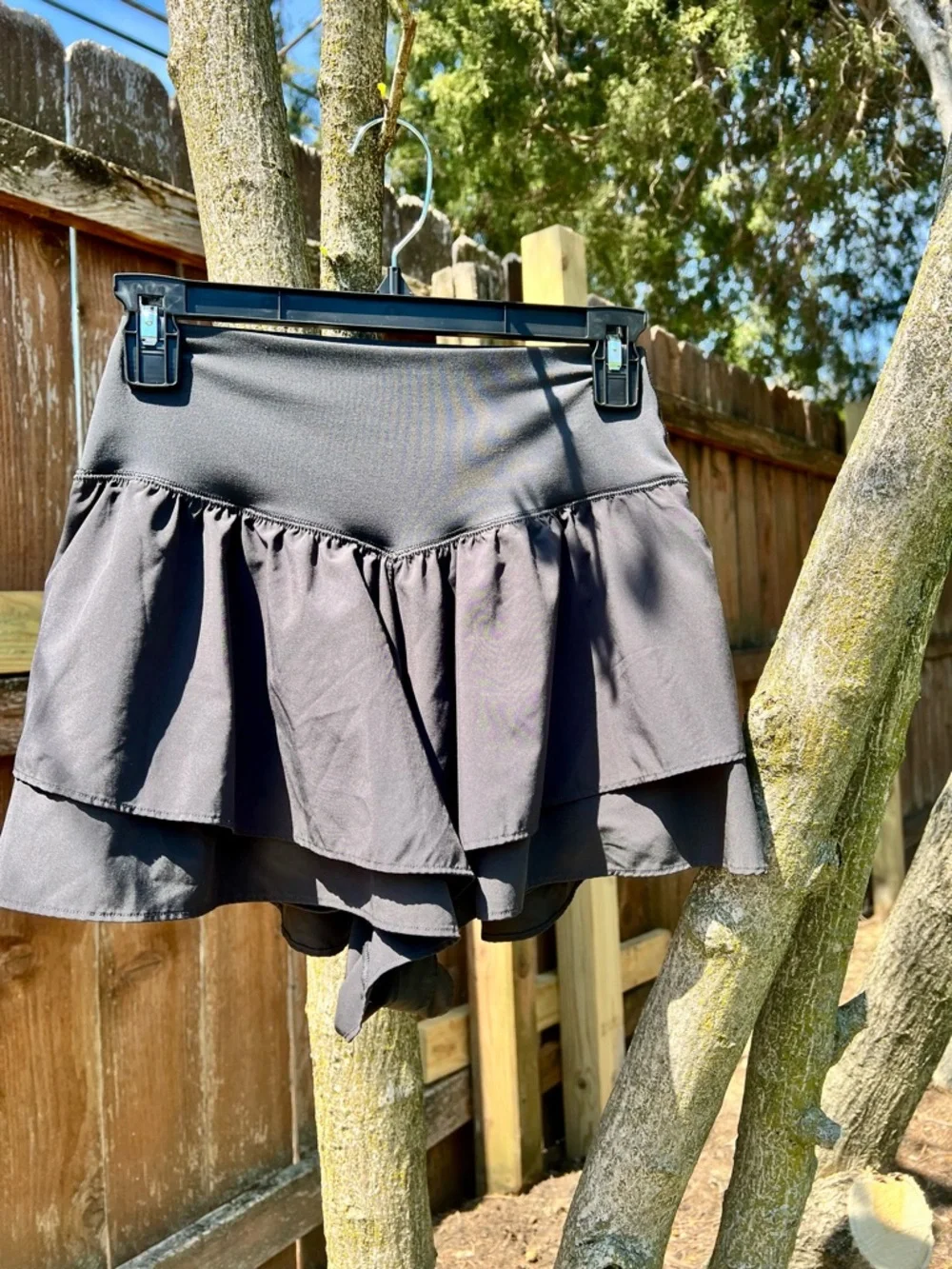 NWOT Aerie Offline Real Good Shorts Flowy Athletic double-layer Charcoal Grey M - Picture 2 of 4